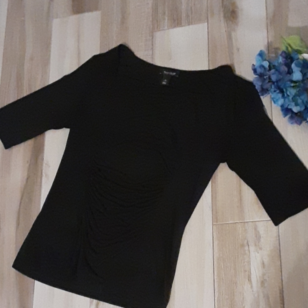 White House Black Market Black Blouse